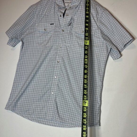 Finch Men's Blue Checkered Casual Button Down Shirt - Picture 7 of 8